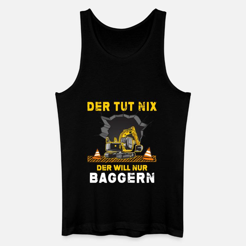 bagger baggerfahrer Baggerschaufel Baustelle - Männer Bio Tank Top - Schwarz