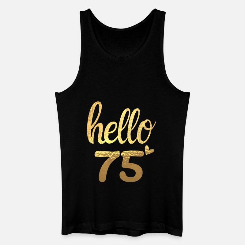 Hello 75 doré - Débardeur bio Homme - noir