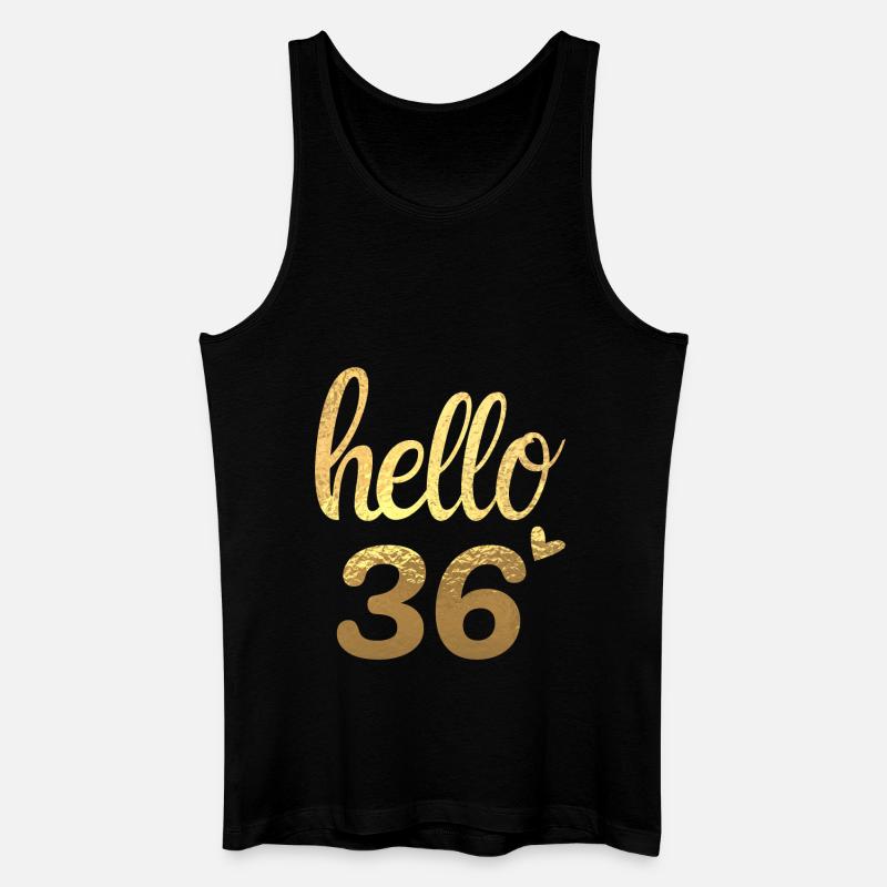 Hallo 36 gold - Männer Bio Tank Top - Schwarz