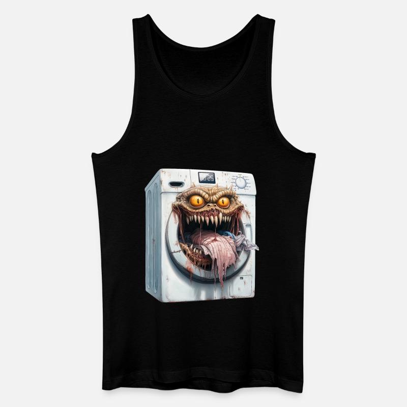 Dämonische Waschmaschine - Männer Bio Tank Top - Schwarz