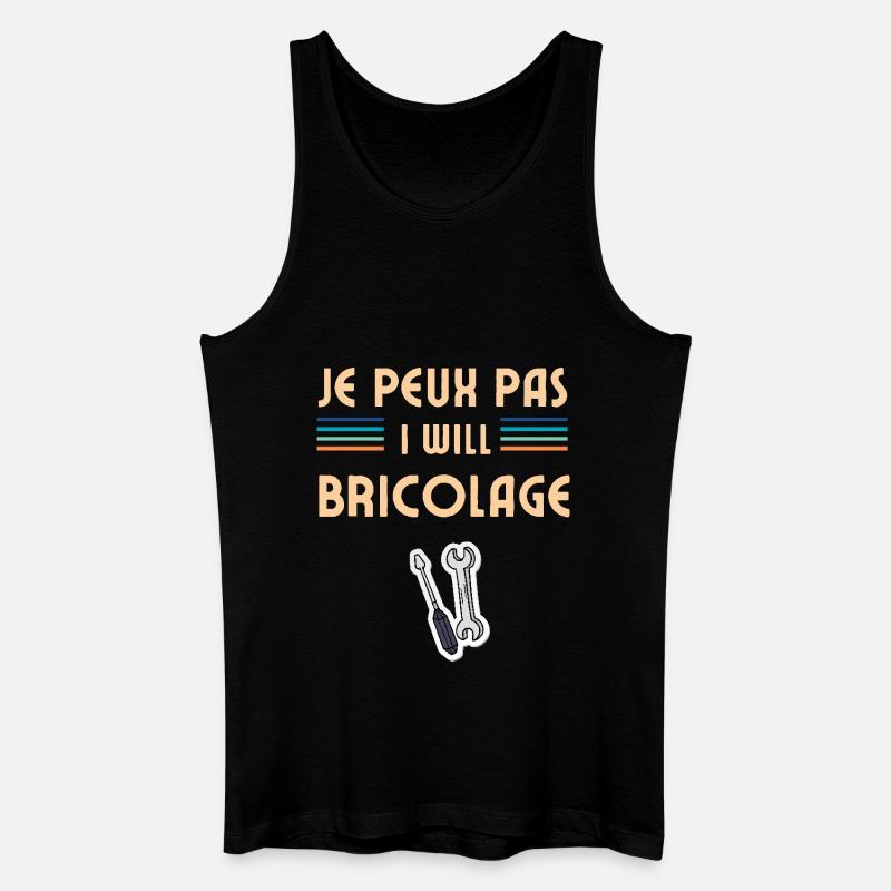 Ich kann nicht DIY - Männer Bio Tank Top - Schwarz