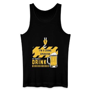Crane operator crane - Men’s Organic Tank Top - black - Front