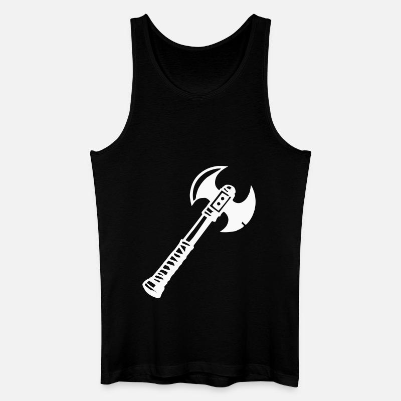 axt 1 - Männer Bio Tank Top - Schwarz