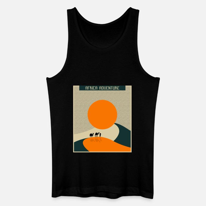 Afrika ,wüste, sonne, - Männer Bio Tank Top - Schwarz