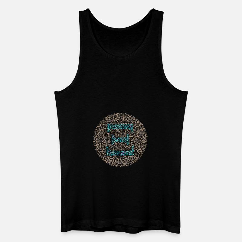 Xi Sehtest - Männer Bio Tank Top - Schwarz