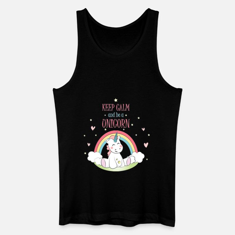 Unicorn - Männer Bio Tank Top - Schwarz