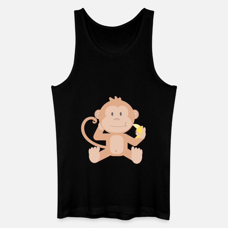 Bébé singe banane - Débardeur bio Homme - noir
