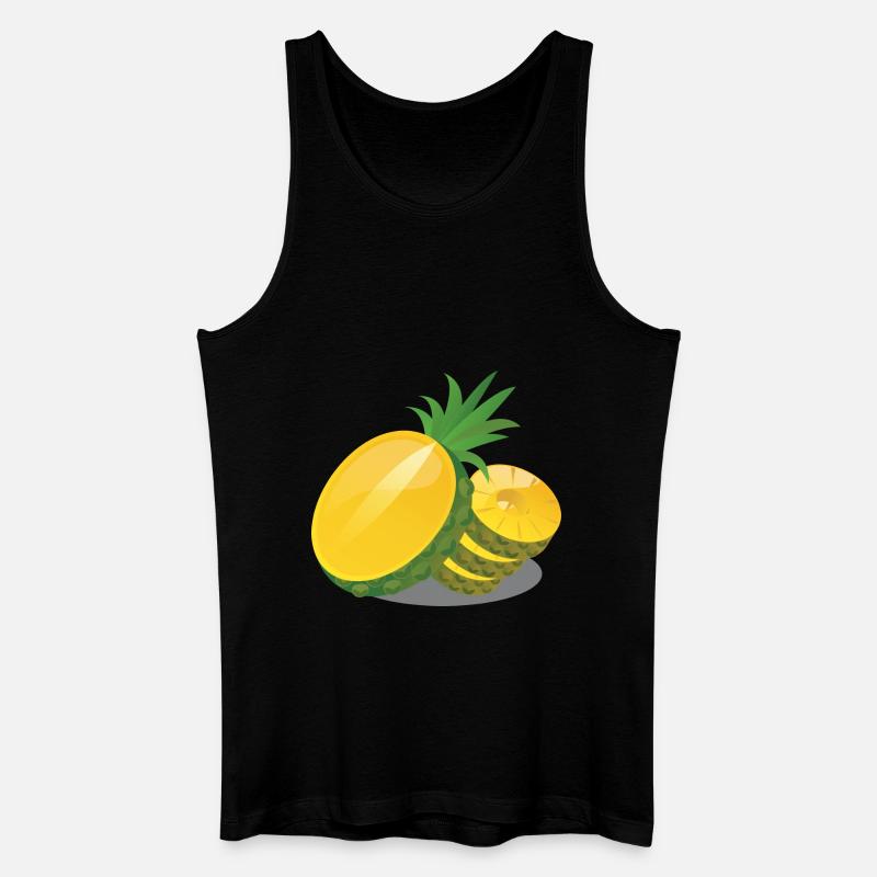 Ananas in Scheiben - Männer Bio Tank Top - Schwarz