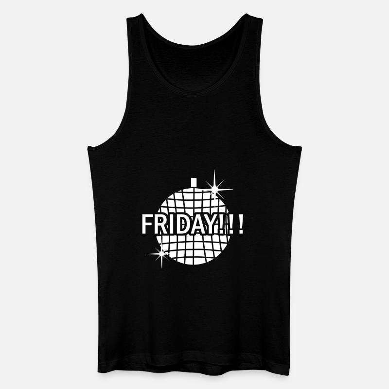 Friday white - Männer Bio Tank Top - Schwarz
