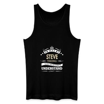 Its a steve thing you wouldn't understand - Men’s Organic Tank Top - black - Front