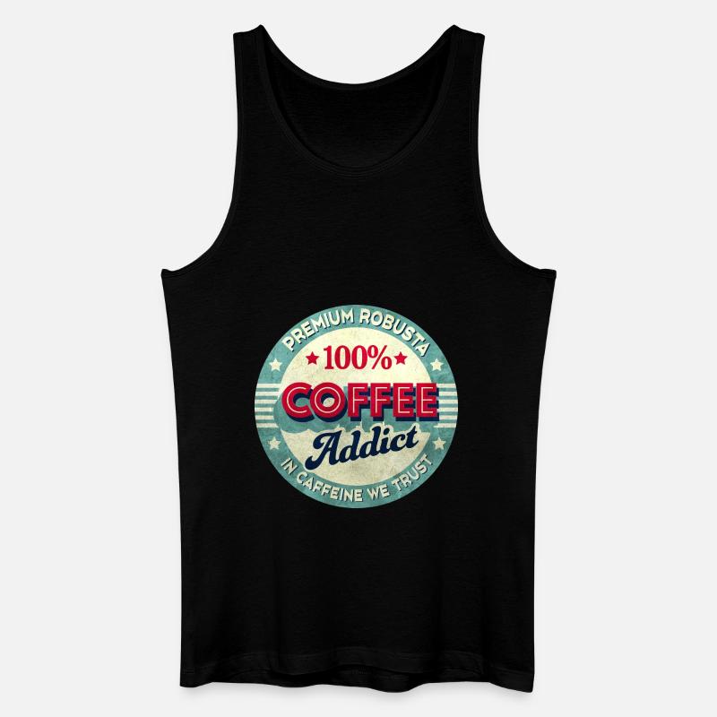 Coffee Addict - Männer Bio Tank Top - Schwarz