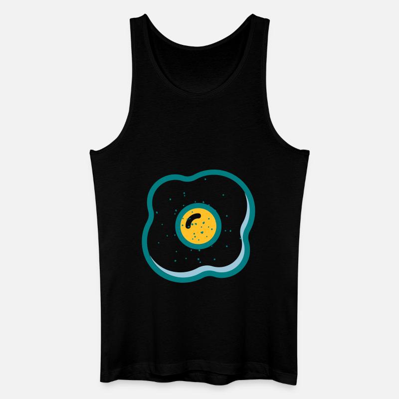 Spiegelei - Männer Bio Tank Top - Schwarz