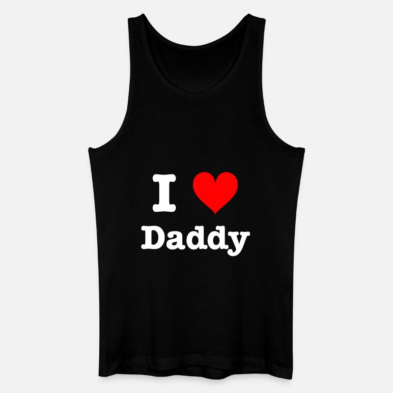 I Love Daddy - Männer Bio Tank Top - Schwarz