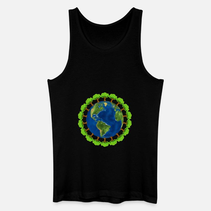 Worldtree - Männer Bio Tank Top - Schwarz