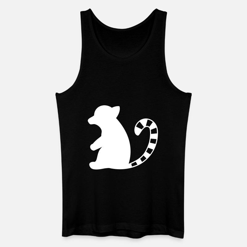 Affe - Katta Lemure - Männer Bio Tank Top - Schwarz