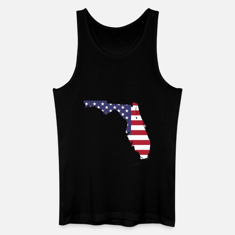 FLORIDA Shirt - Männer Bio Tank Top - Schwarz