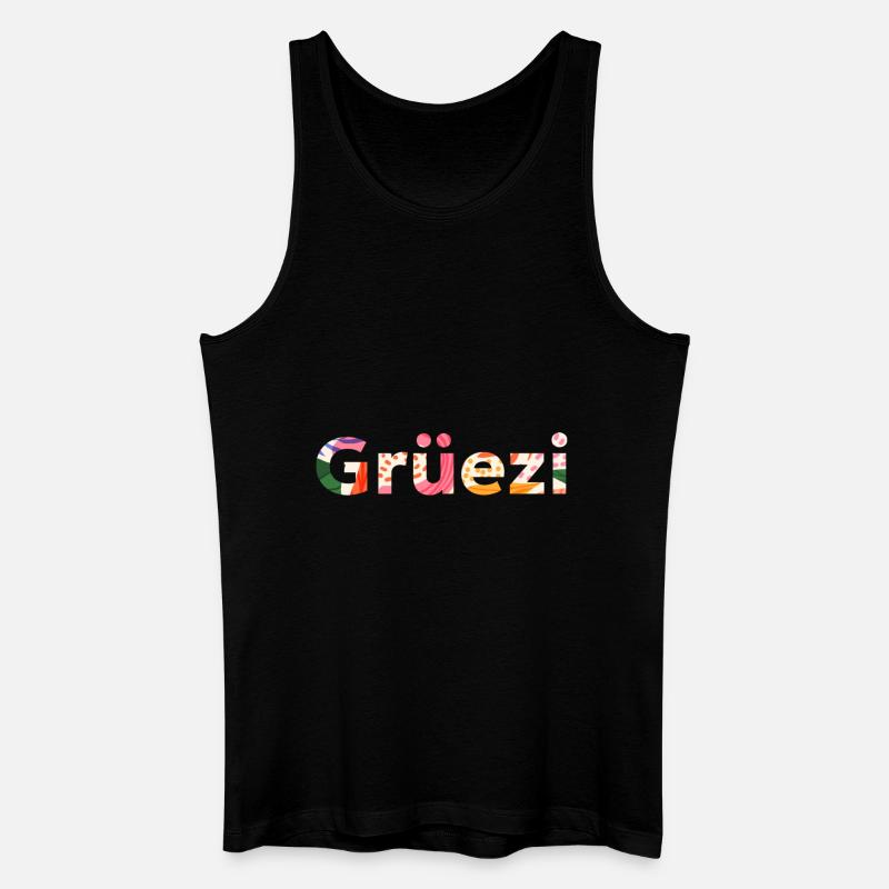 Grüezi - Männer Bio Tank Top - Schwarz