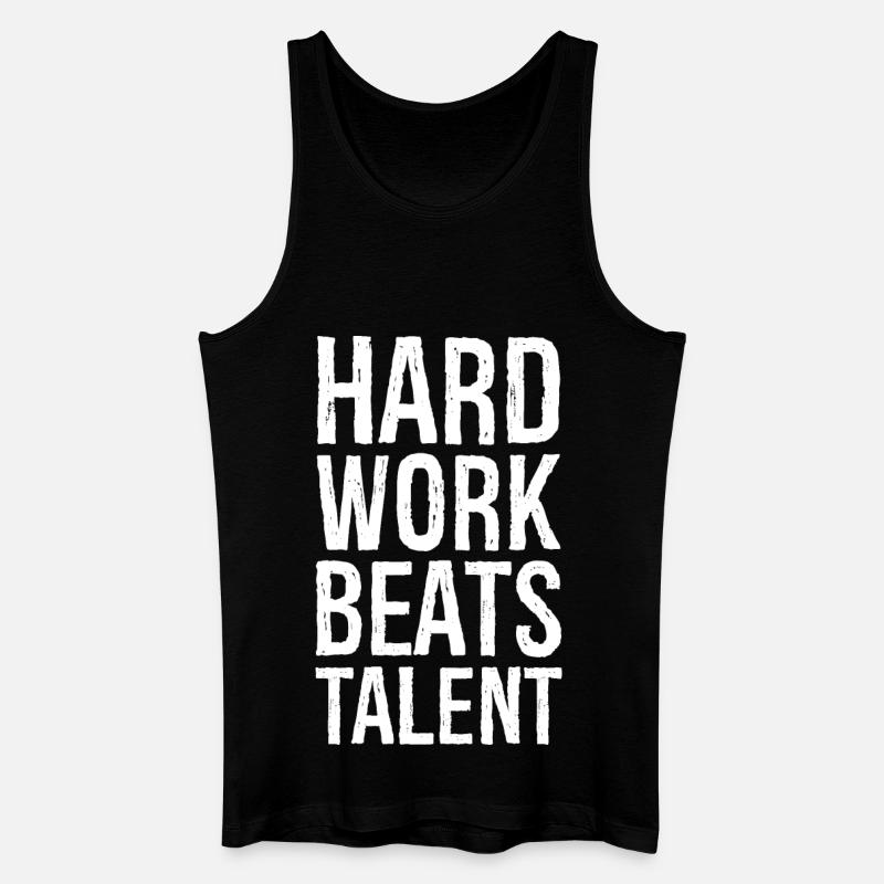 Harte Arbeit schlägt Talent - Männer Bio Tank Top - Schwarz