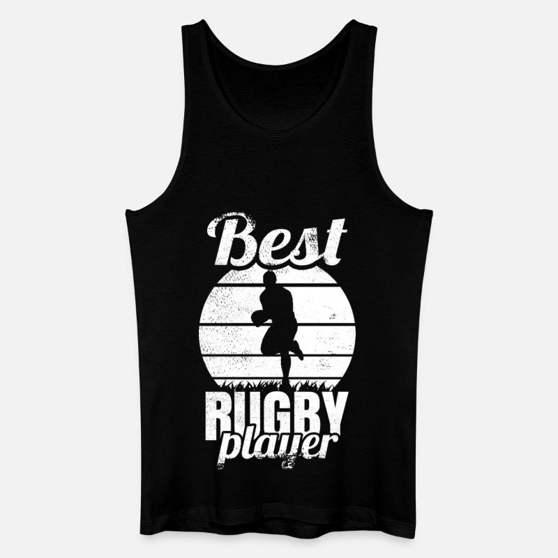 Bester Rugbyspieler - Männer Bio Tank Top - Schwarz