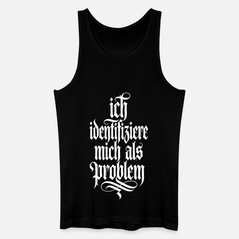 Ich identifiziere mich als Problem - Männer Bio Tank Top - Schwarz