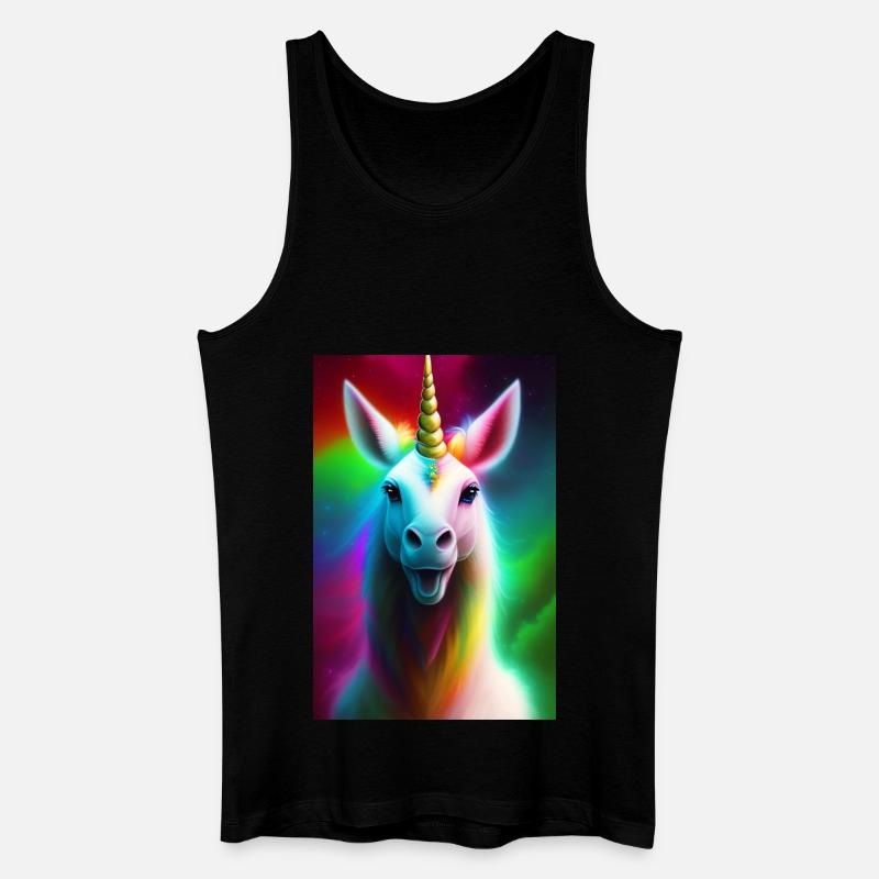 Einhorn - Männer Bio Tank Top - Schwarz