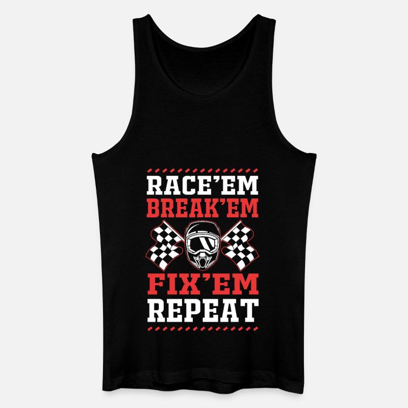 Drag Race - Männer Bio Tank Top - Schwarz