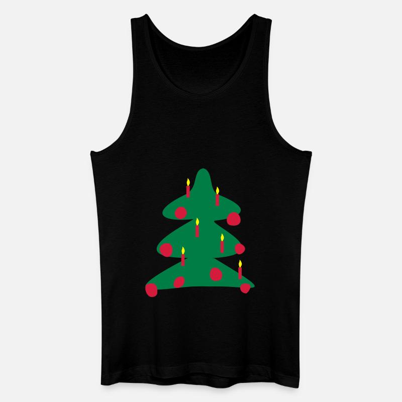 Christbaum - Männer Bio Tank Top - Schwarz