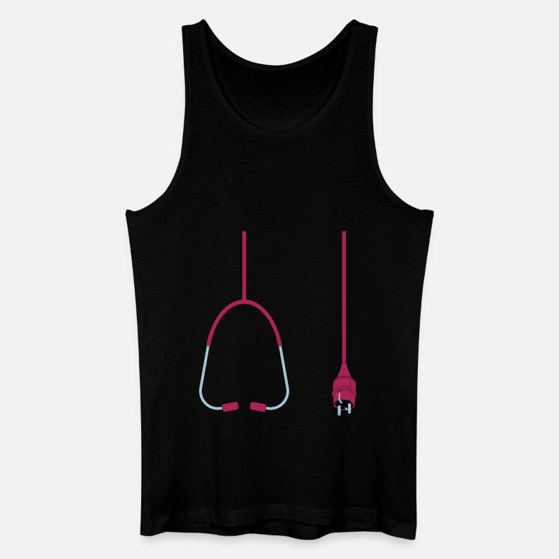 Stethoscop Power - Männer Bio Tank Top - Schwarz