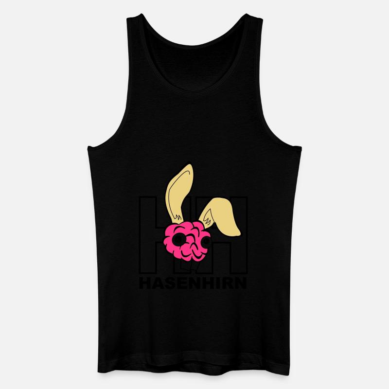Hasenhirn - Männer Bio Tank Top - Schwarz