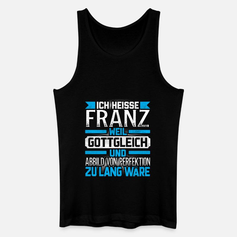 FRANZ - Gottgleich - Männer Bio Tank Top - Schwarz