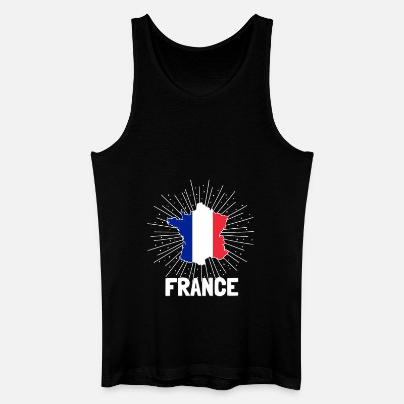 Frankreich - Männer Bio Tank Top - Schwarz