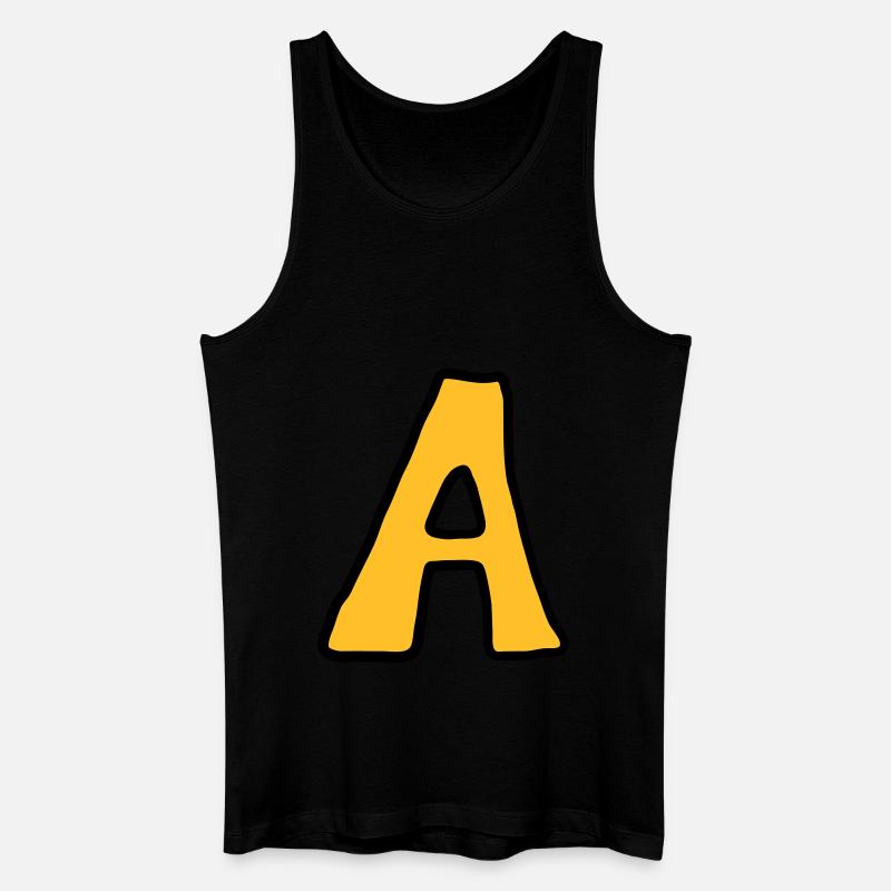 Buchstabe A Comic Cartoon - Männer Bio Tank Top - Schwarz