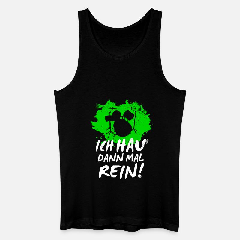 Drums - Männer Bio Tank Top - Schwarz