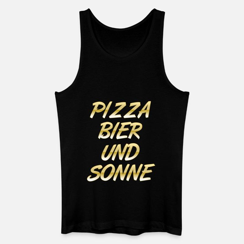 Pizza - Männer Bio Tank Top - Schwarz