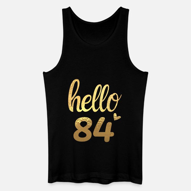 Hello 84 doré - Débardeur bio Homme - noir