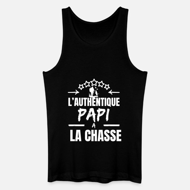 L 'AUTHENTIQUE PAPI CHASSEUR - Débardeur bio Homme - noir