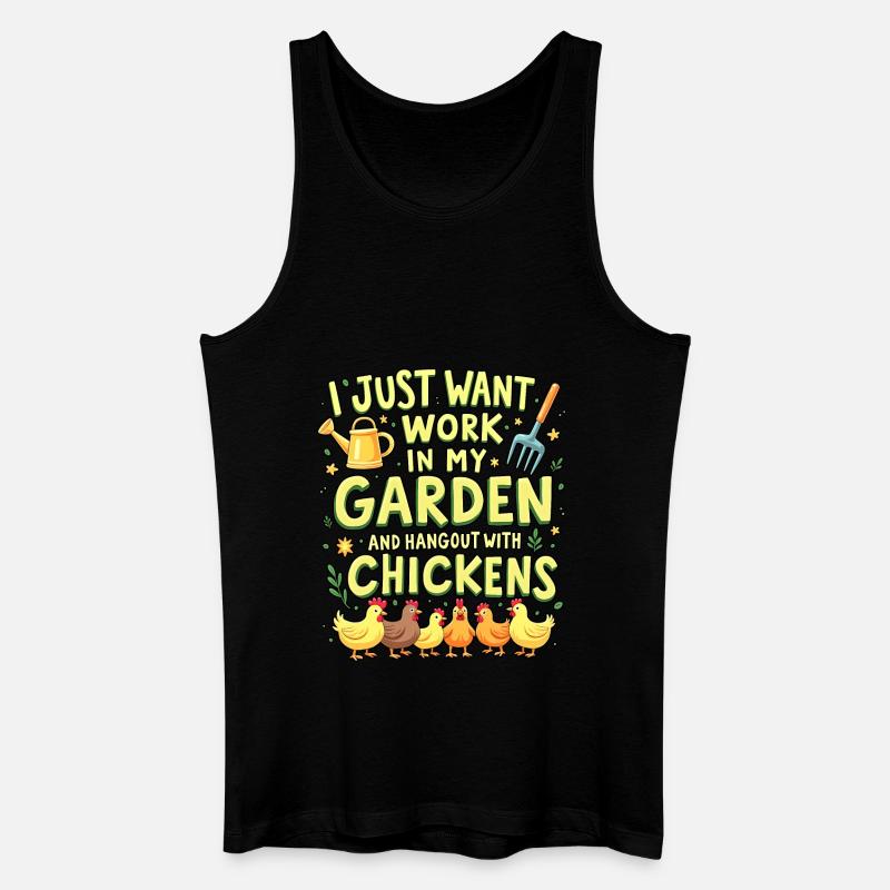 garten hühner - Männer Bio Tank Top - Schwarz
