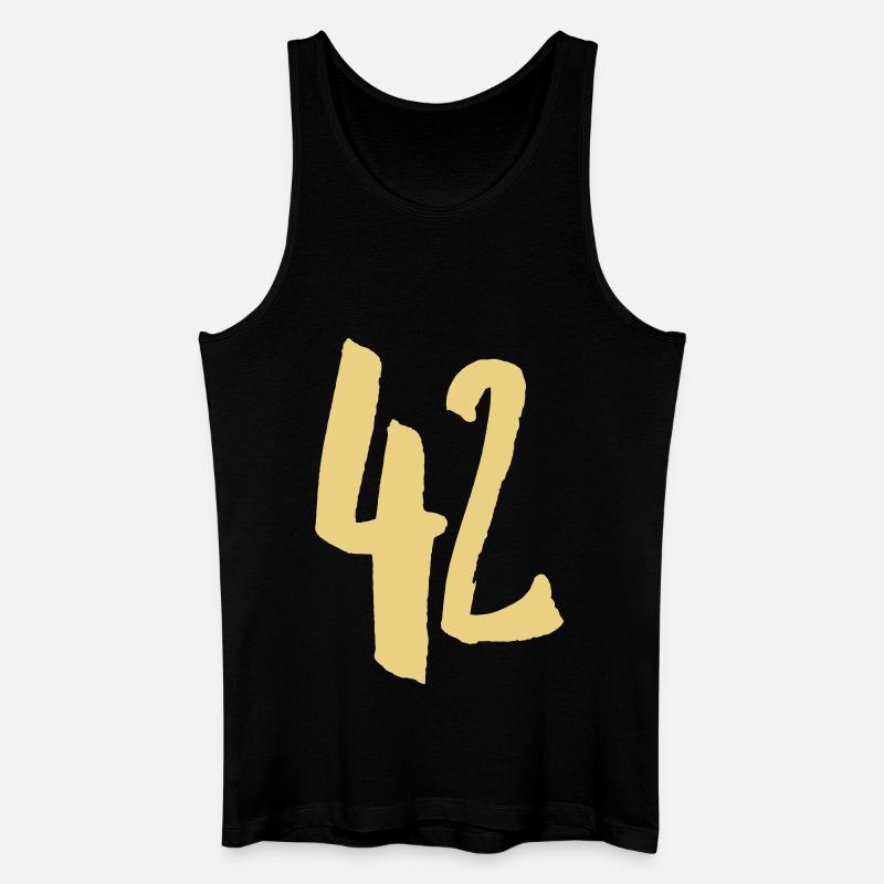 42 - Nummer - VEKTOR - Männer Bio Tank Top - Schwarz