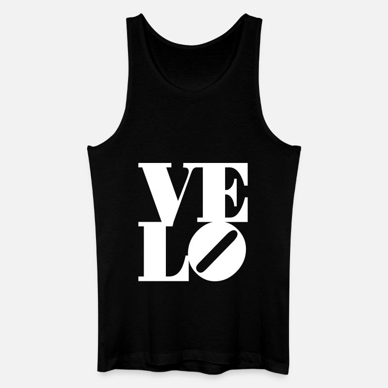 LOVE VELO 1farbig - Männer Bio Tank Top - Schwarz