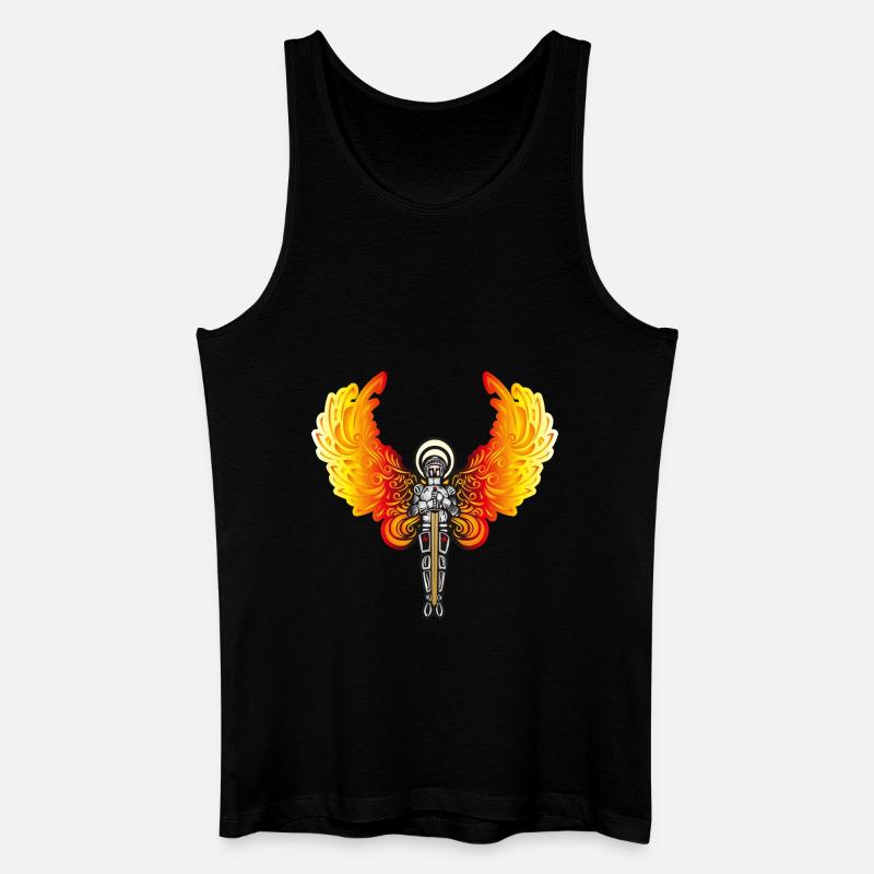 Feuer Engel - Männer Bio Tank Top - Schwarz