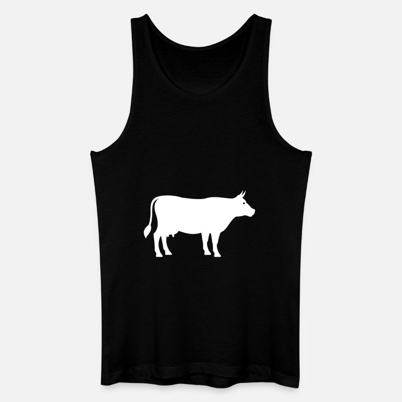 kuh - Männer Bio Tank Top - Schwarz