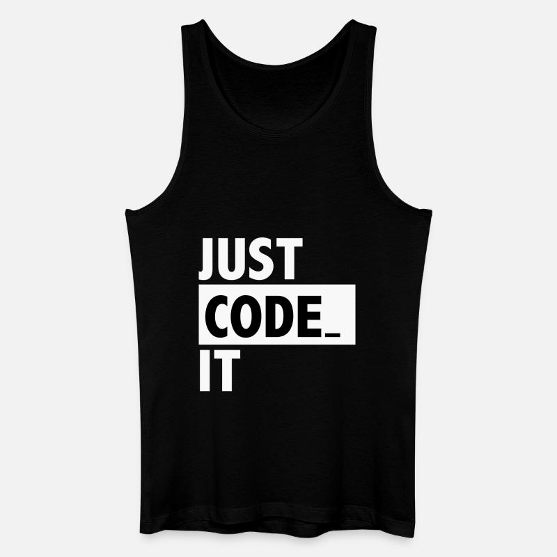 codieren es nur - Männer Bio Tank Top - Schwarz
