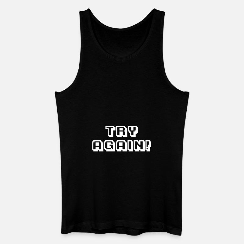 Arcade Try Again knows - Men’s Organic Tank Top - black