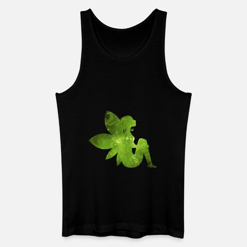 Grüne Fee Geschenk Idee Elfe - Männer Bio Tank Top - Schwarz