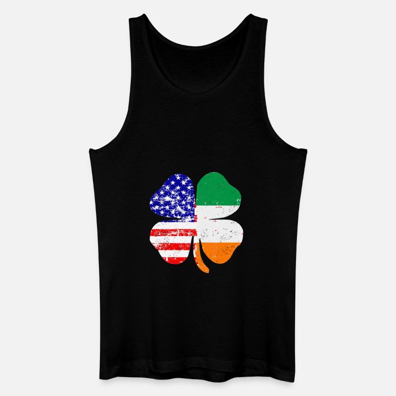 American Irish Clover Leaf Gift - Männer Bio Tank Top - Schwarz