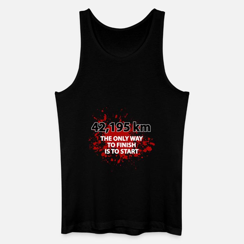 marathonläufer - Männer Bio Tank Top - Schwarz