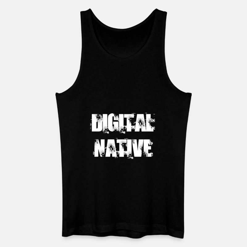 DIGITAL NATIVE - Männer Bio Tank Top - Schwarz