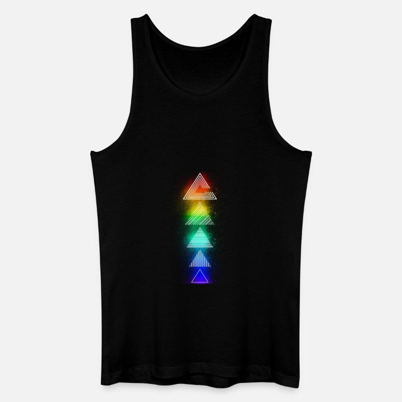 Neon Dreick Bunt - Männer Bio Tank Top - Schwarz