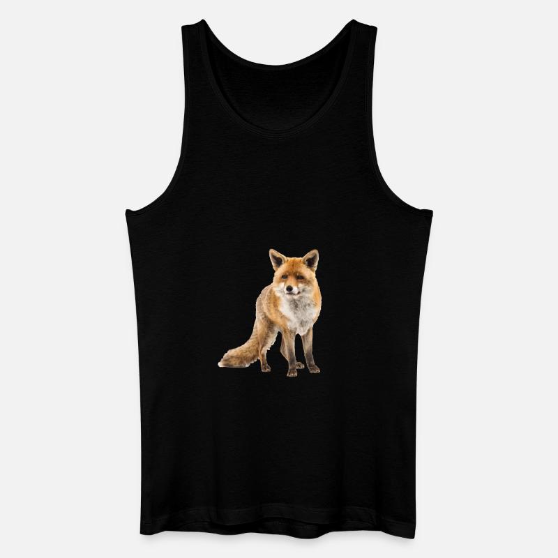 Fuchs - Männer Bio Tank Top - Schwarz