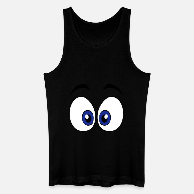 Blue_Eyes - Männer Bio Tank Top - Schwarz